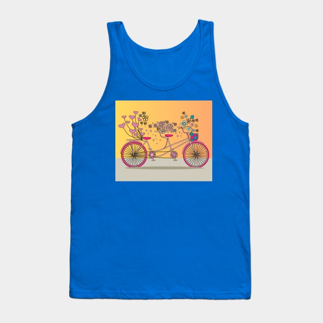 Retro Vintage Bicycle Biker Lover Tank Top by flofin